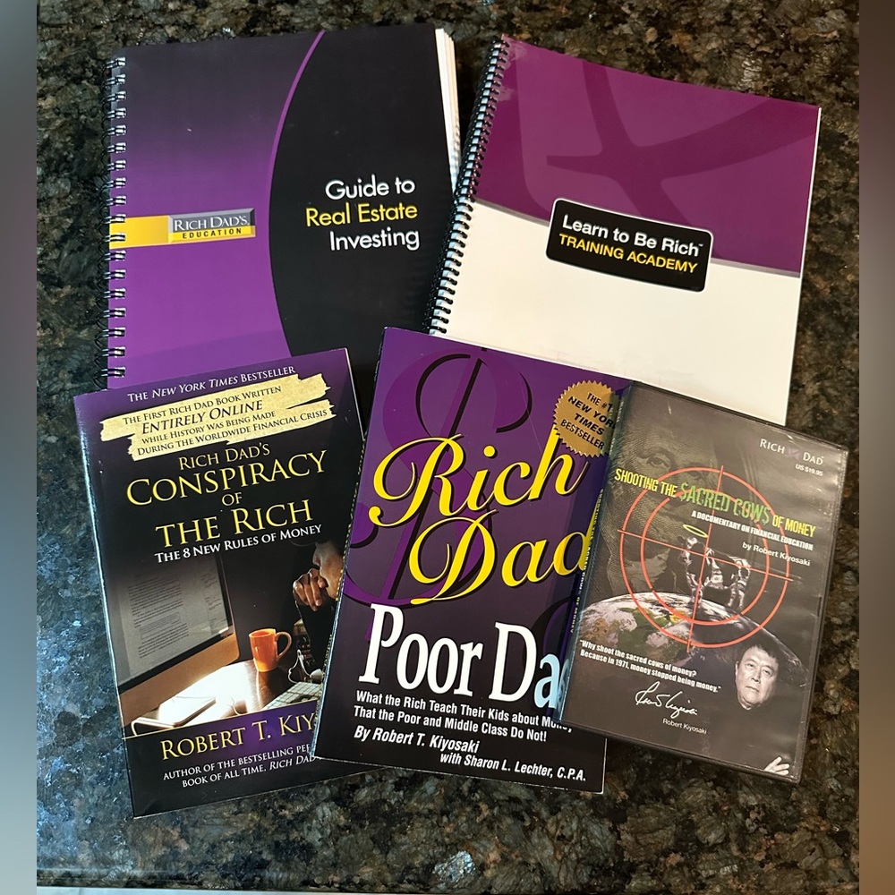 Rich Dad Poor Dad Wealth Building Book & DVD Bundle | 5pc Finance Set